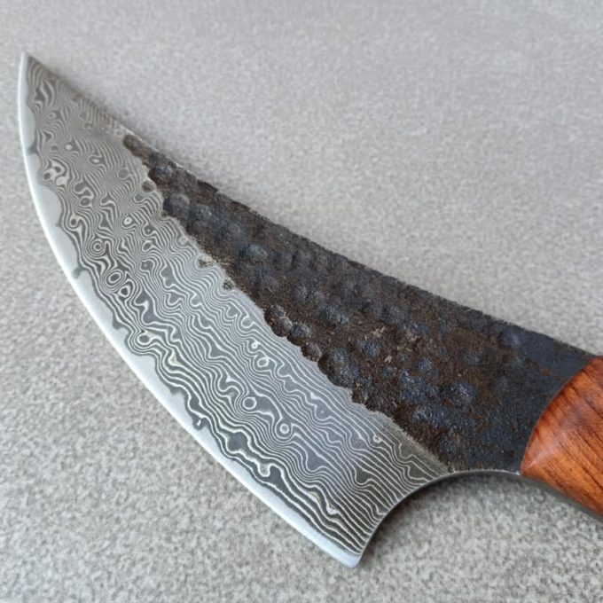 Forged damascus Picnic knife blade