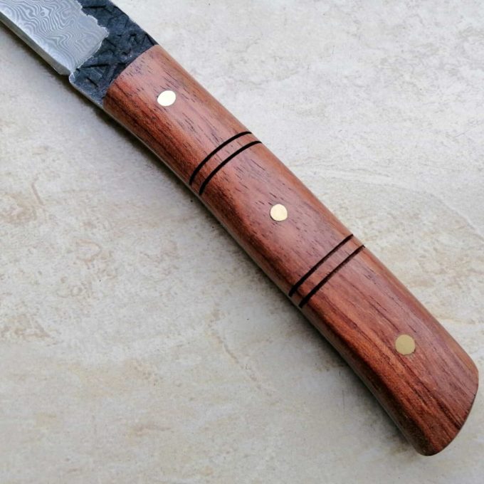 pattern welded paring knife handle