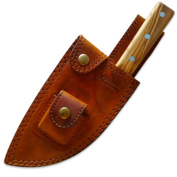 leather sheath for stainless serbian knife