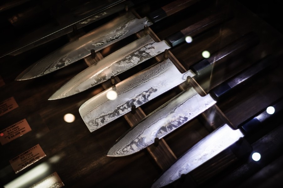 vintage damascus knives