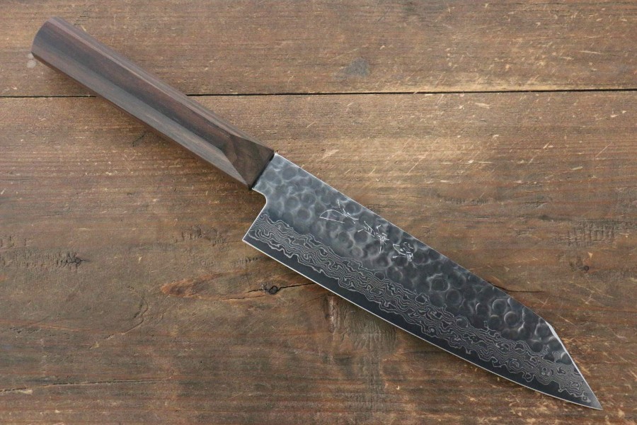 real Damascus steel kitchen knives 