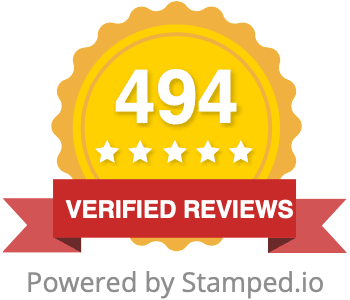 494 verified reviews - powered by Stamped.io